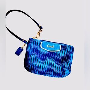 COACH Midnight Blue RARE Large wristlet